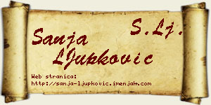 Sanja LJupković vizit kartica